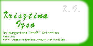 krisztina izso business card